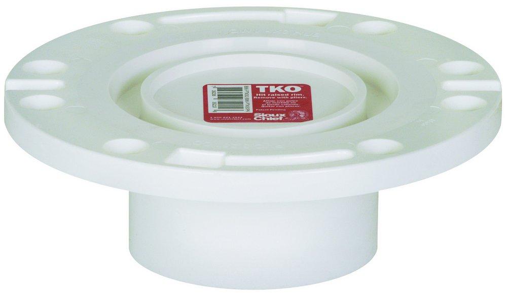 Sioux Chief White 3 in. PVC Closet Flange with Test Cap 