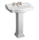 Pedestal Lavatory Large Column Only in White