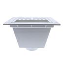 3 x 4 in. PVC Pipe Fit Floor Sink with 1/2 Top Grate and Dome Bottom Grate 