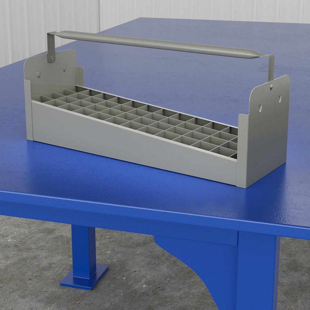 Jones Stephens Grey 1-1/2 in. 30-Piece Cap Nipple Tote Tray 