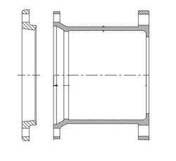 10 in. Mechanical Joint Domestic Ductile Iron C110 Cut-In Sleeve