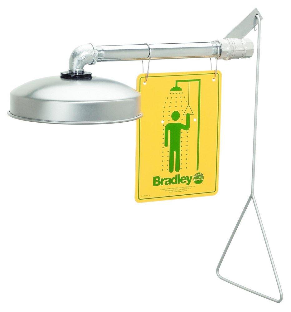 Bradley Corporation Stainless Steel Drench Shower with Horizontal Supply 