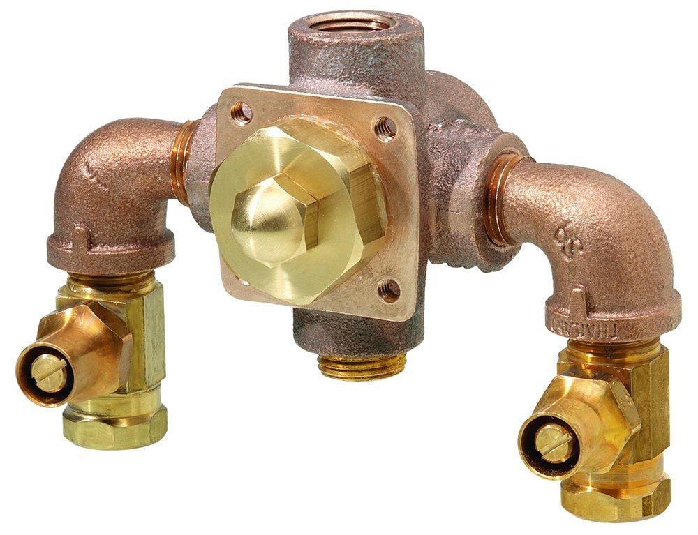 Bradley Corporation Rough Brass Thermostatic Mixing Valve 