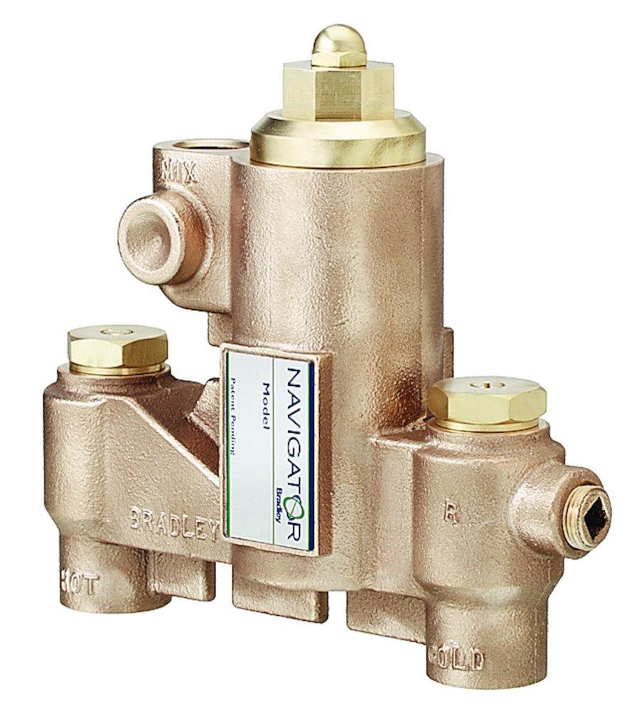 Bradley Corporation Rough Brass Thermostatic Mixing Valve 