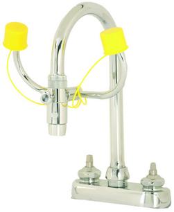 Deck Mounted Laboratory Faucet Mounted Eyewash, 0.4 gpm