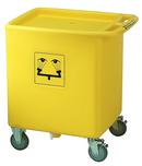 Bradley Corporation Yellow 33 x 29-3/4 x 22-1/8 in. Polyethylene Waste Cart in Yellow 