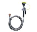 3/8 in. Wall Mount Hand-Held Hose Spray with Stainless Steel Flexible Hose
