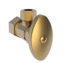 1/2 x 3/8 in. Compression x OD Compression Oval Handle Angle Supply Stop Valve in Satin Bronze - PVD
