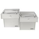 Elkay Stainless Steel Vandal Resistant Wall- Mount Bi- Level ADA Cooler with Tamper- Resistant Pushbutton and One- Piece Bubbler 