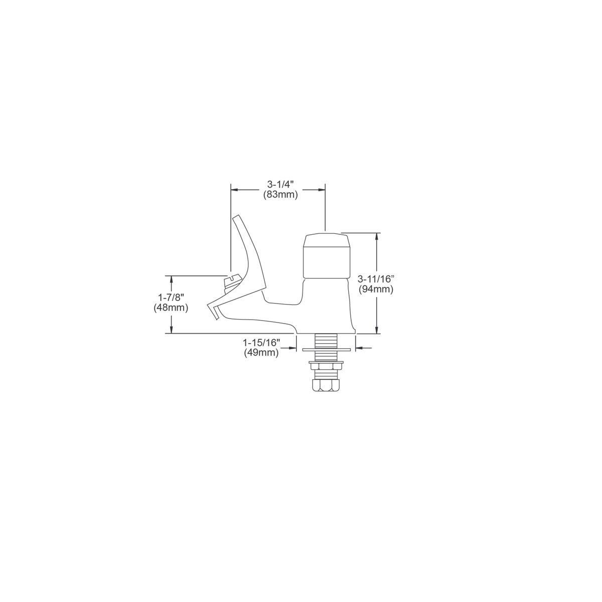 Elkay Stainless Steel Push Button Handle Bubbler 