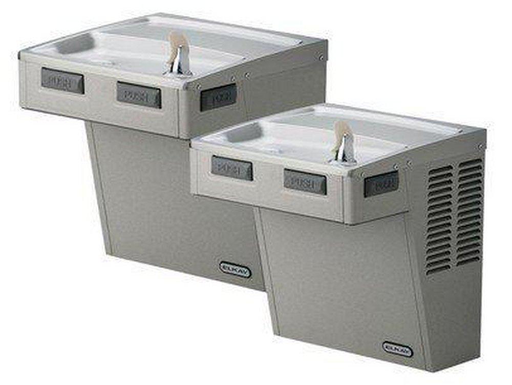 Elkay Stainless Steel 8 gph. Two Station Wall- Mount Water Cooler 