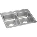 Dayton Satin 25 x 19 in. Stainless Steel Double Bowl Drop-in Kitchen Sink in Satin 