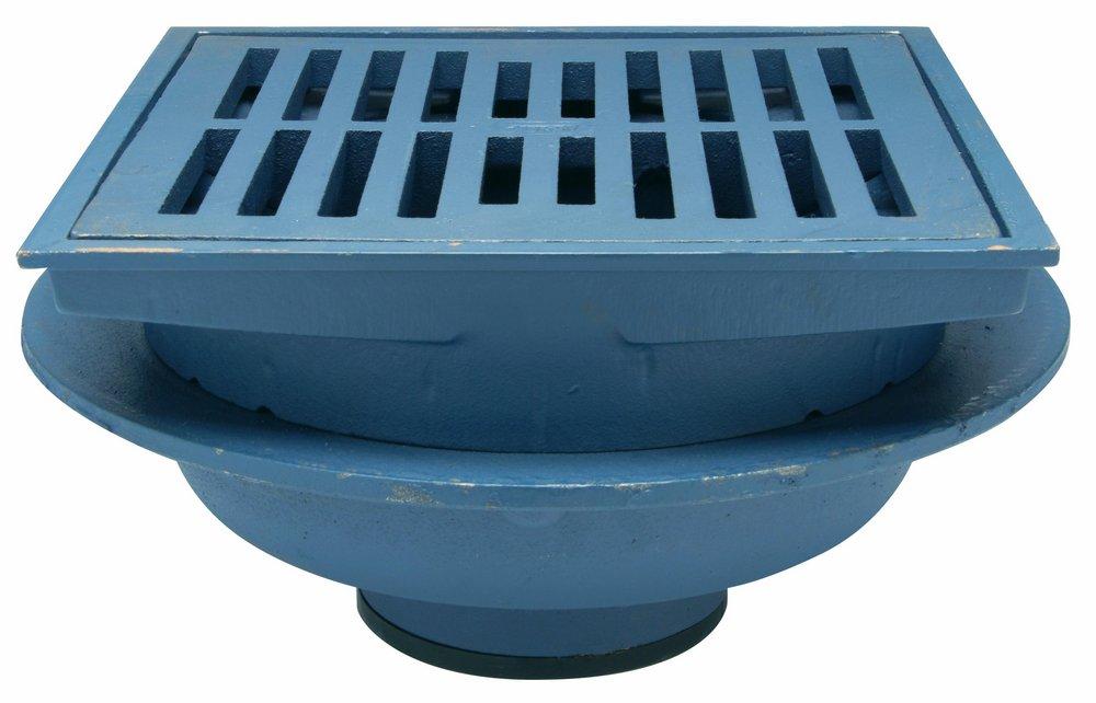 Zurn 6 in. Inside Gasket Cast Iron Floor Drain with 15 in. Square