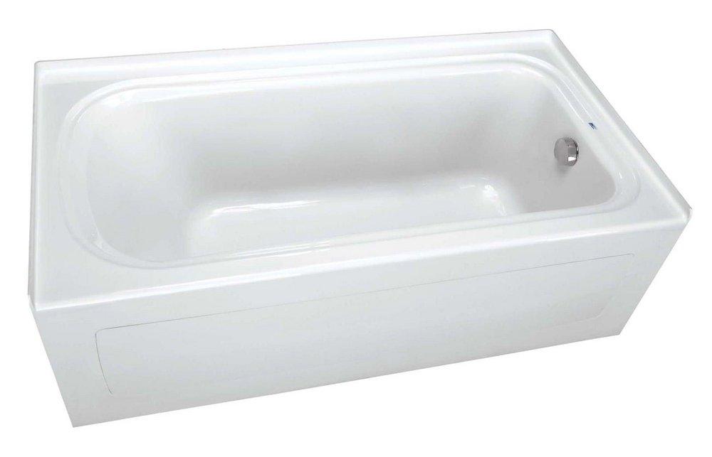 PROFLO&reg; White 72 x 36 in. Soaker Alcove Bathtub with Left Drain and Integral Skirt 