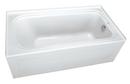 72 in. x 36 in. Soaker Alcove Bathtub with Left Drain in White