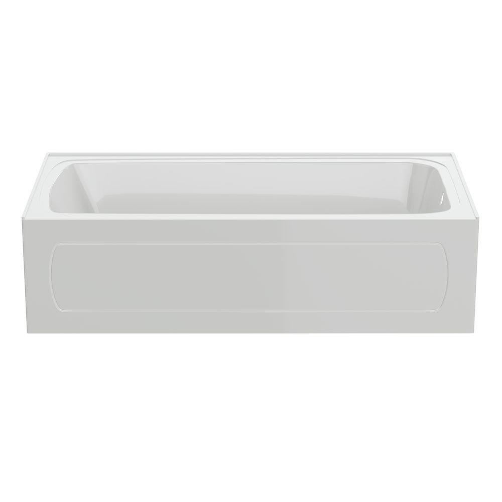PROFLO&reg; White 72 x 36 in. Soaker Alcove Bathtub Left Drain 
