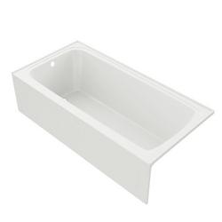 72 in. x 36 in. Soaker Alcove Bathtub with Left Drain in White