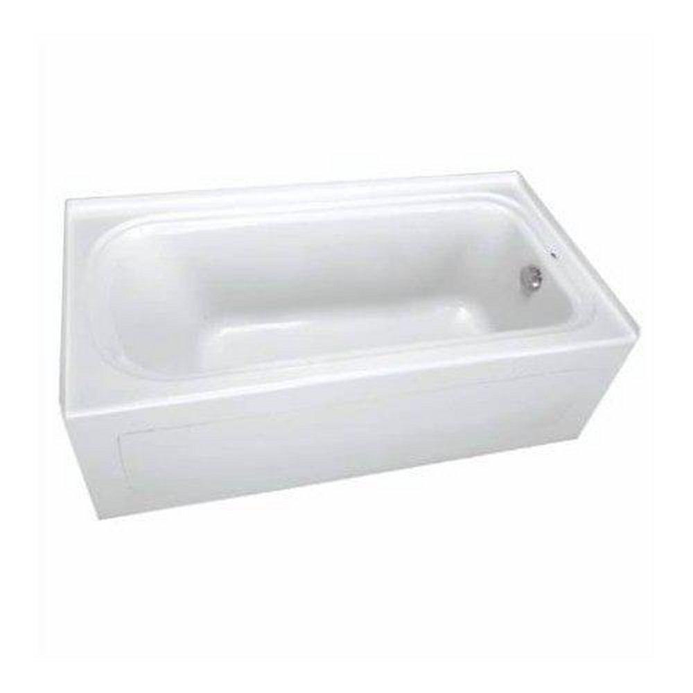 PROFLO&reg; White 72 x 36 in. Soaker Alcove Bathtub with Right Drain and Integral Skirt 