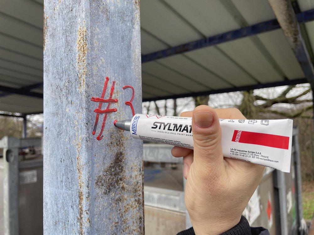 Markal&reg; White Ball Tube Marker 