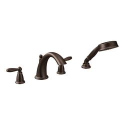 Two Handle Roman Tub Faucet with Hand Shower in Oil Rubbed Bronze (Trim Only)