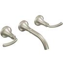 Trim Kit for Double Lever Handle Wall Mount Lavatory Faucet in Brushed Nickel