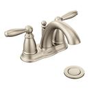 Two Handle Centerset Bathroom Sink Faucet in Brushed Nickel