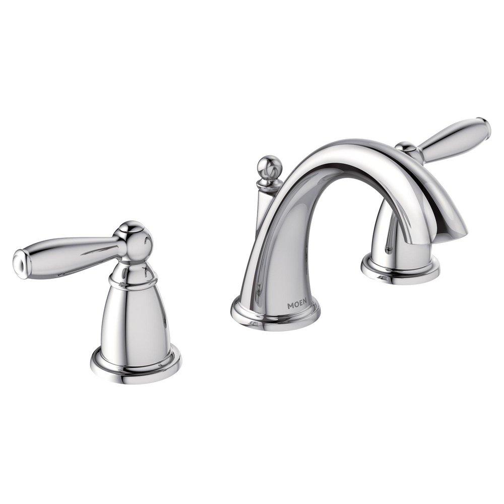 Moen Chrome Two Handle Widespread Bathroom Sink Faucet 