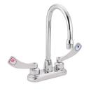 Two Handle Centerset Bathroom Sink Faucet in Chrome Plated