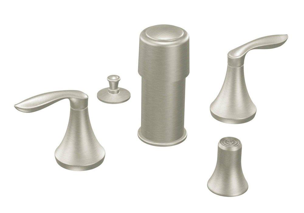 Moen Brushed Nickel 2-Hole Bidet Faucet Trim Kit 