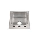 Just Manufacturing Brushed Steel 13 x 16 in. Stainless Steel Single Bowl Drop-in Kitchen Sink in No. 4 