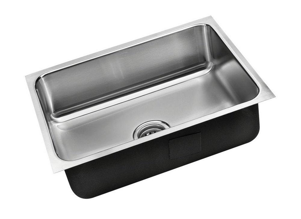 Just Manufacturing Satin 21 x 18 in. No Hole Stainless Steel Single Bowl Undermount Kitchen Sink 