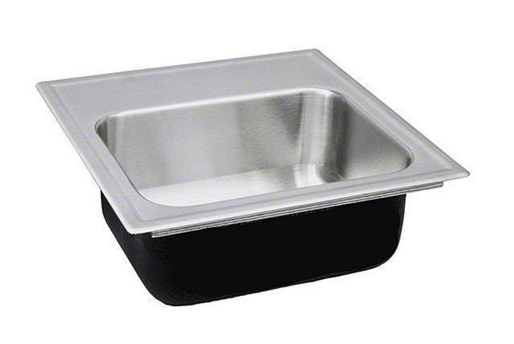 Just Manufacturing Polished Satin 16 x 13 in. No Hole Stainless Steel 1 Bowl Drop-in Kitchen Sink 