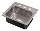 19 x 21 in. 2 Hole Stainless Steel Single Bowl Drop-in Kitchen Sink in No. 4