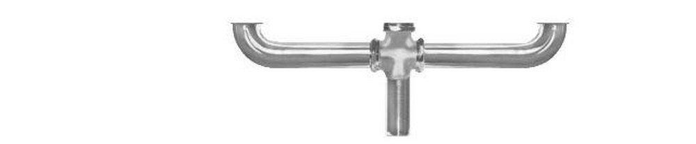 Just Manufacturing Polished Chrome Threaded Connected Waste Assembly in Stainless Steel 