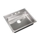 25 x 22 in. 3 Hole Stainless Steel Single Bowl Drop-in Kitchen Sink in No. 4