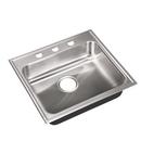 Just Manufacturing Brushed Steel 21 x 19 in. 2 Hole Stainless Steel 1 Bowl Drop-in Kitchen Sink 