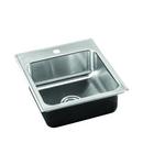 Just Manufacturing Satin 25 x 21 in. Stainless Steel Single Bowl Drop-in Kitchen Sink in No. 4 