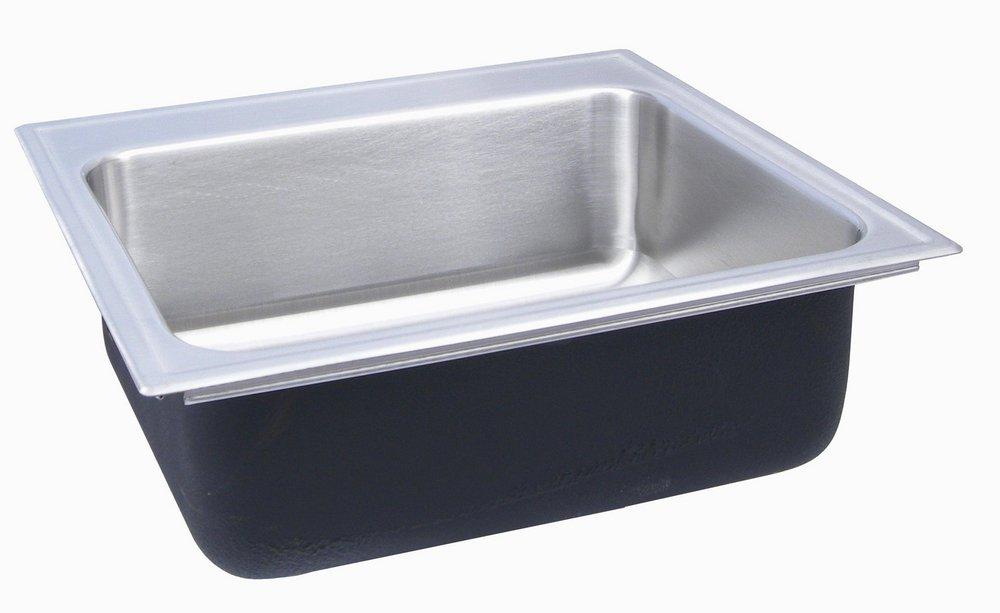 Just Manufacturing Satin 21 x 19 in. Stainless Steel Single Bowl Drop-in Kitchen Sink in No. 4 