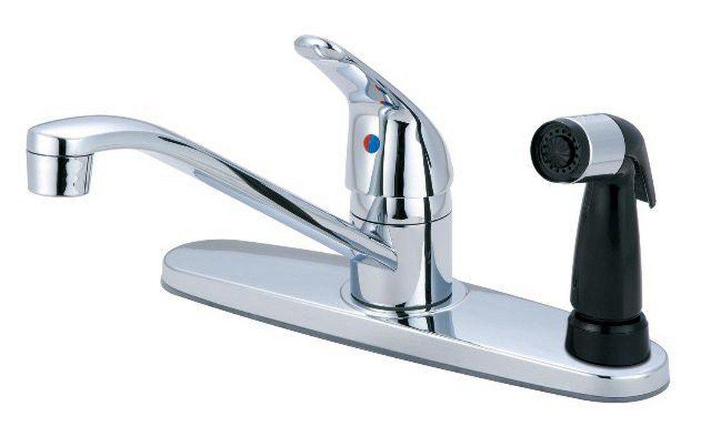 Just Manufacturing Polished Chrome Single Handle Kitchen Faucet 