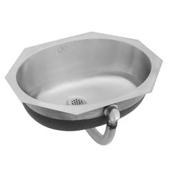 14 x 17-1/2 in. Oval Undermount Bathroom Sink in Brushed Steel