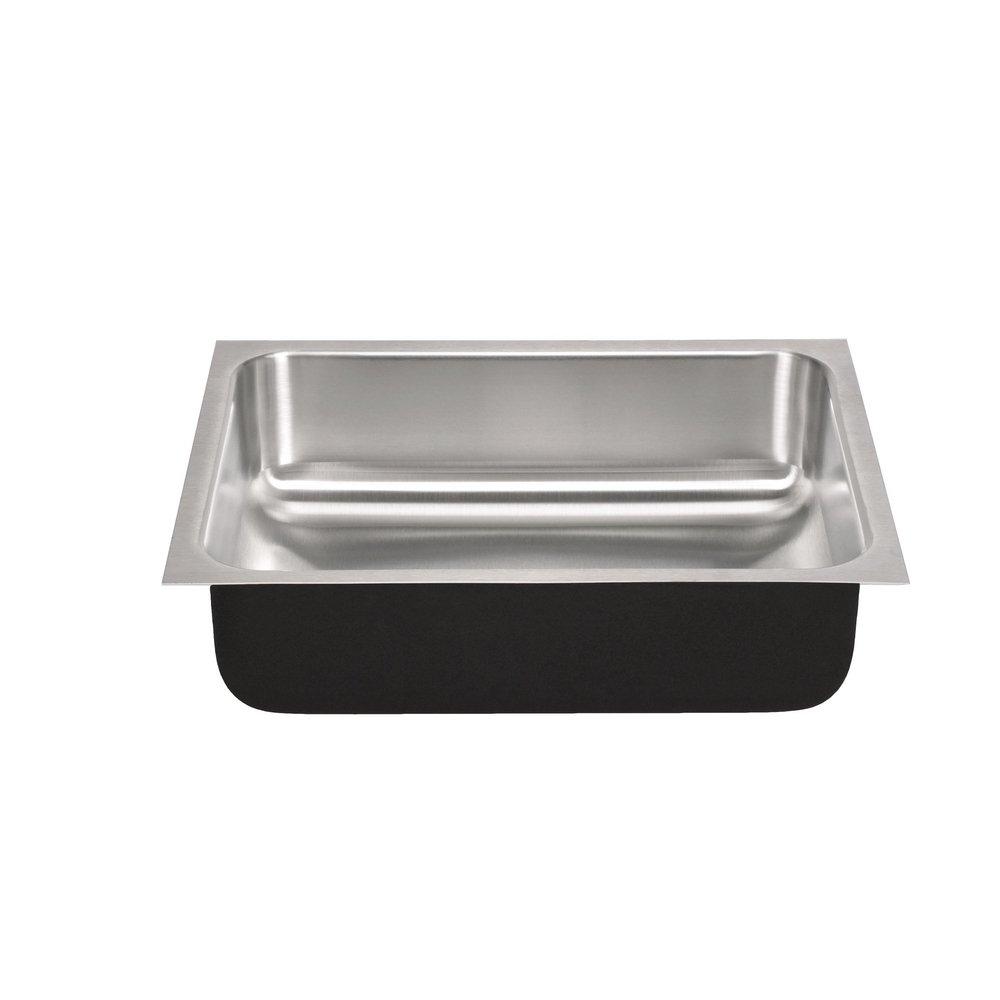 Just Manufacturing Brushed Steel 20 x 16 in. No Hole Stainless Steel Single Bowl Undermount Kitchen Sink 