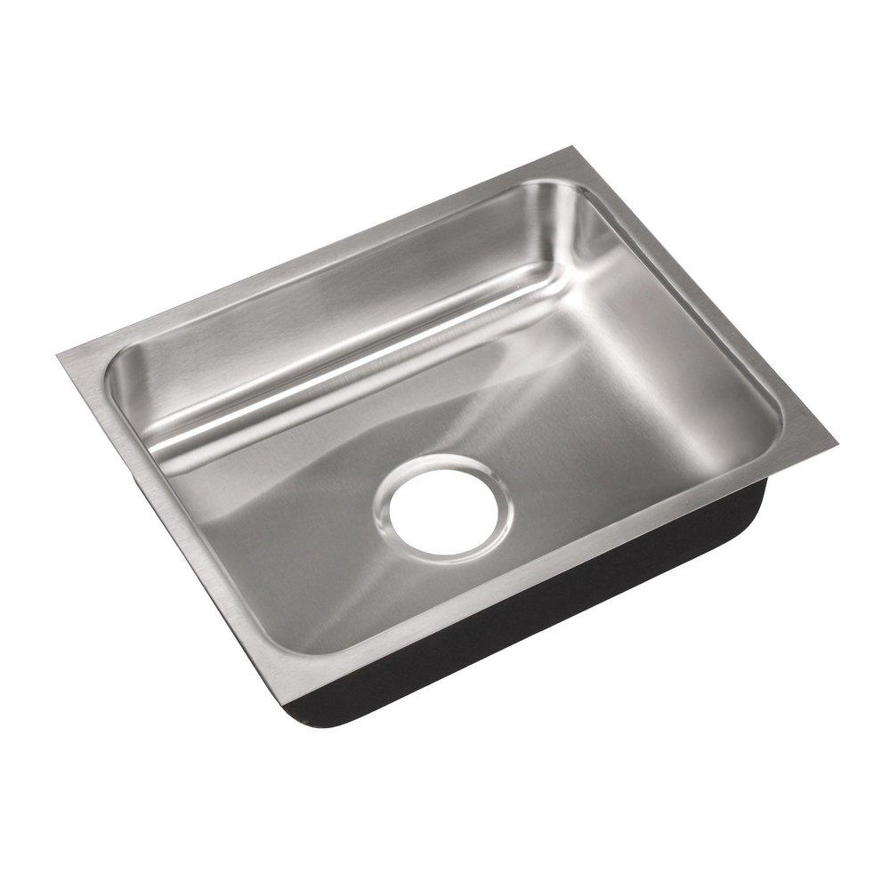 Just Manufacturing Brushed Steel 20 x 16 in. No Hole Stainless Steel Single Bowl Undermount Kitchen Sink 