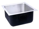 Just Manufacturing Satin 16 x 16 in. No Hole Stainless Steel Single Bowl Undermount Kitchen Sink 