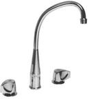 3-Hole Faucet with Double Wristblade Handle in Polished Chrome
