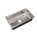 30 x 18 in. No-Hole Stainless Steel Single Bowl Undermount Kitchen Sink in Satin
