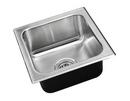 25 x 22 in. 1-Hole 1-Bowl 304 and 18-8 Self-Rimming or Drop-In Kitchen Sink with Center Drain in Stainless Steel