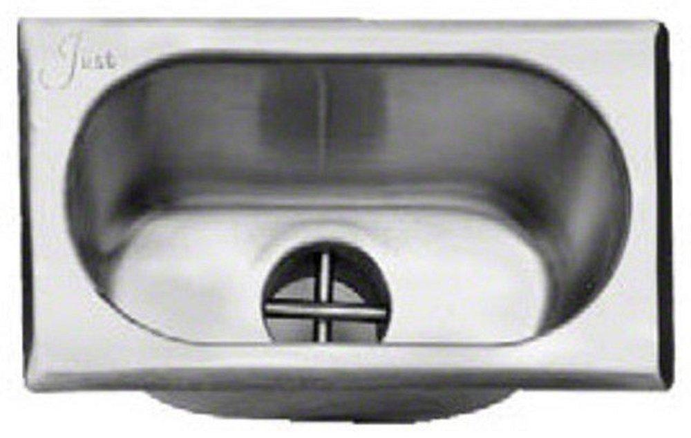 Just Manufacturing Brushed Steel Oval Cup Sink 