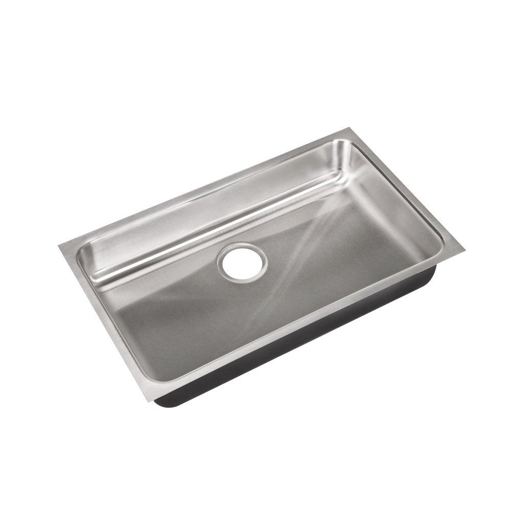 Just Manufacturing Brushed Steel 30 x 18 in. No Hole Stainless Steel Single Bowl Undermount Kitchen Sink 