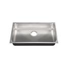 Just Manufacturing Brushed Steel 30 x 18 in. No Hole Stainless Steel Single Bowl Undermount Kitchen Sink 