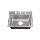 Just Manufacturing Brushed Steel 19 x 17-1/2 in. 3 Hole Stainless Steel Single Bowl Drop-in Kitchen Sink 